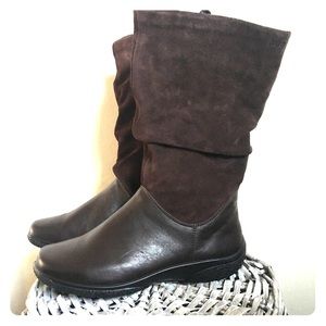 Hotter leather & suede boots. UK made & new in box